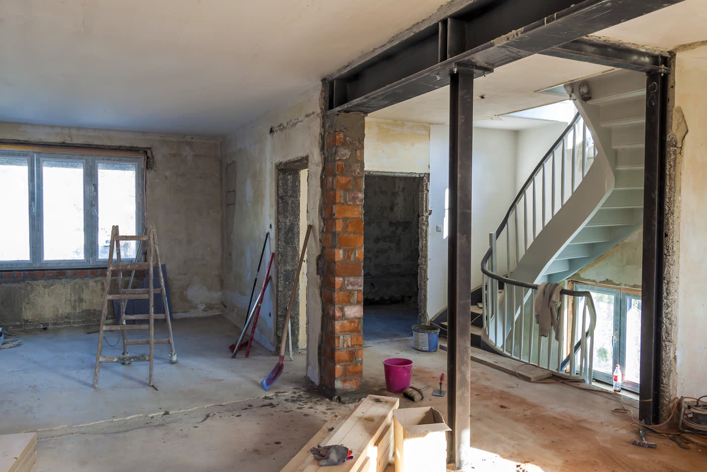 Intérieur en cours de rénovation